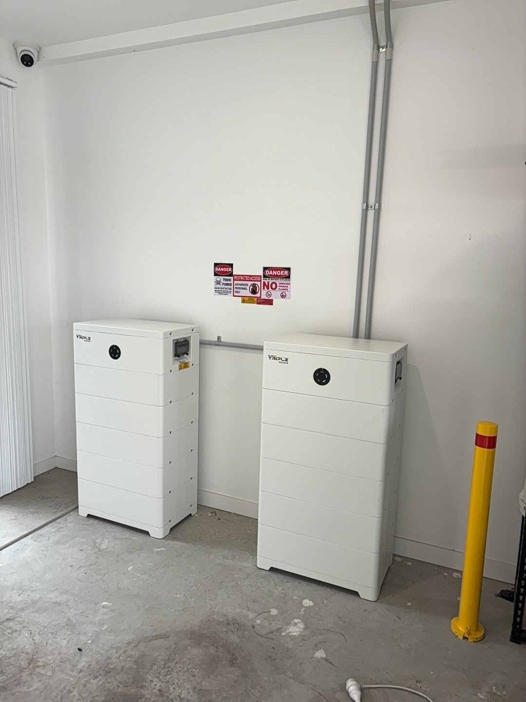 Dual SolaX T51 battery stacks side by side
